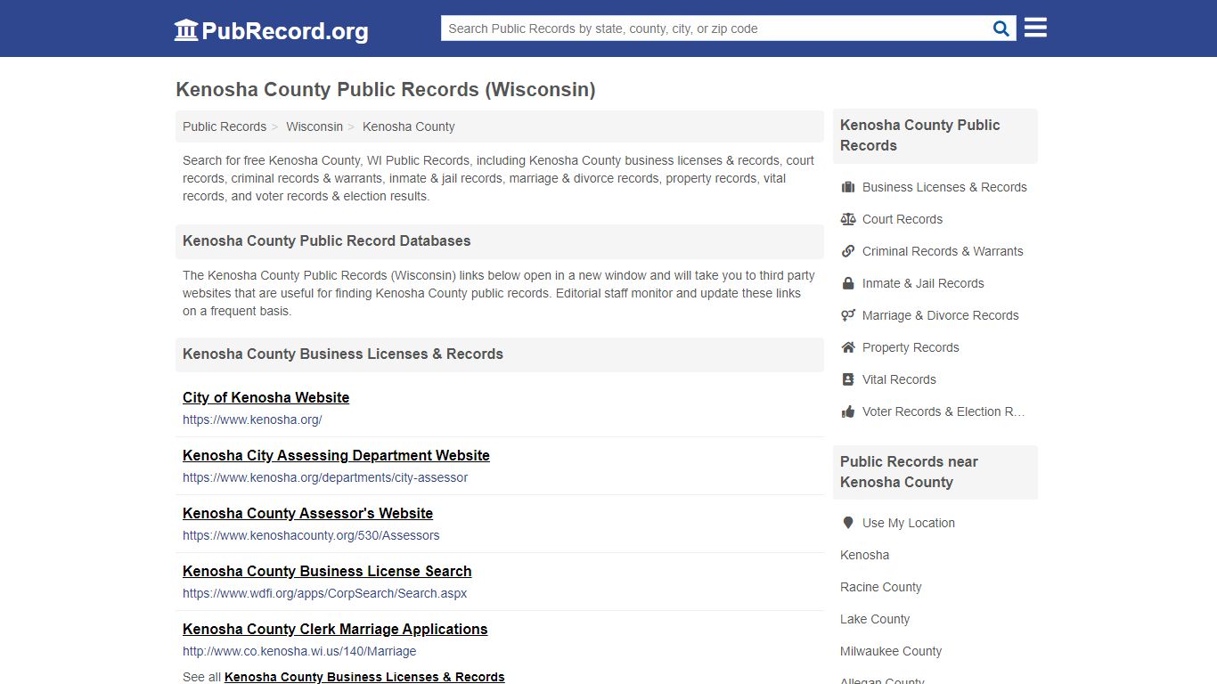 Free Kenosha County Public Records (Wisconsin Public Records)